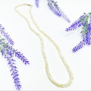 Vintage Carved Genuine Shell Tulip Beaded Necklace